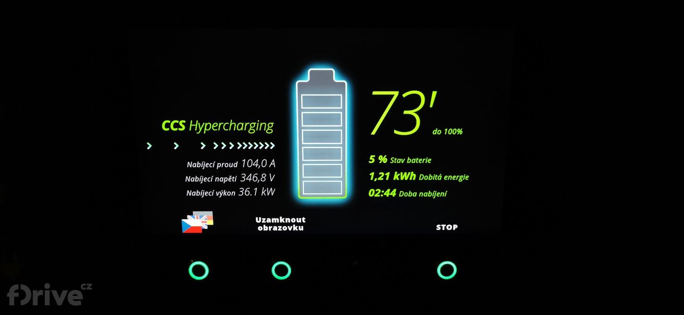 Honda e - test nabíjení v zimě