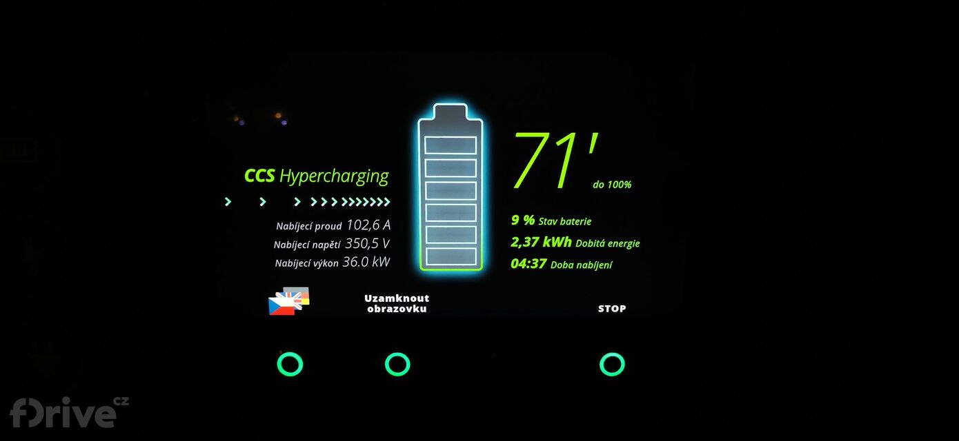 Honda e - test nabíjení v zimě