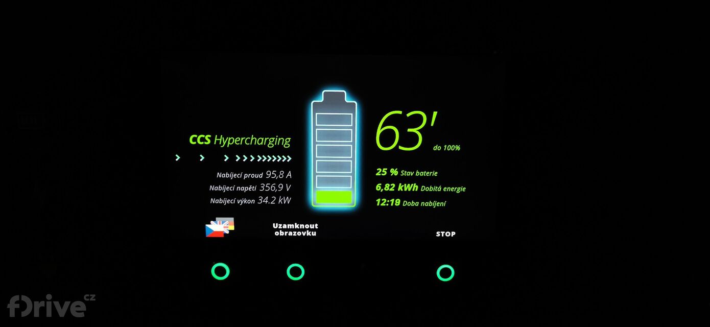 Honda e - test nabíjení v zimě