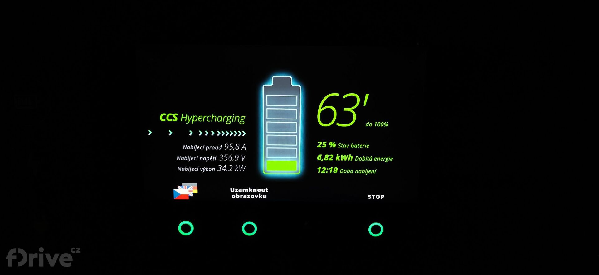 Honda e - test nabíjení v zimě