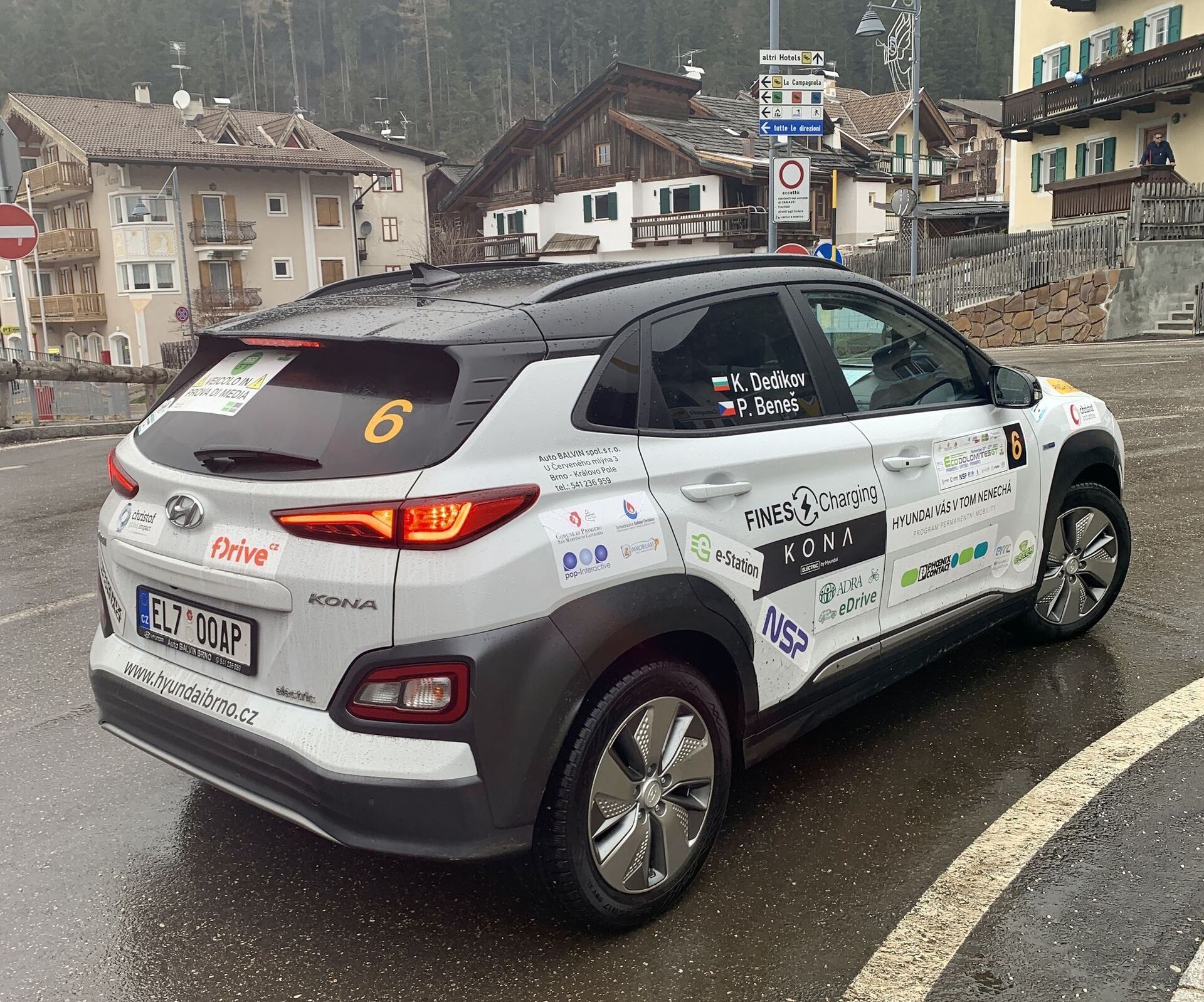 Hyundai Kona Electric na soutěži v Dolomitech