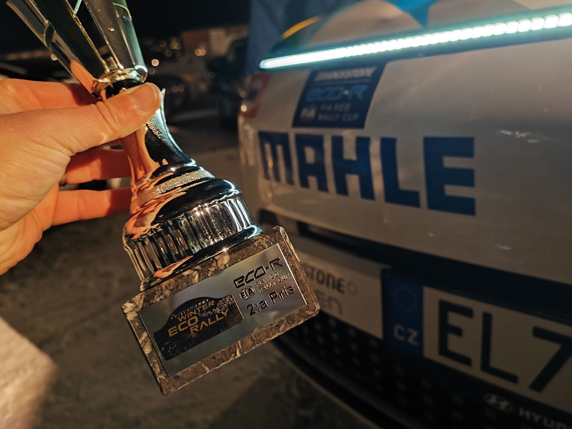 Hyundai Kona Electric na Östersund Winter Eco Rally