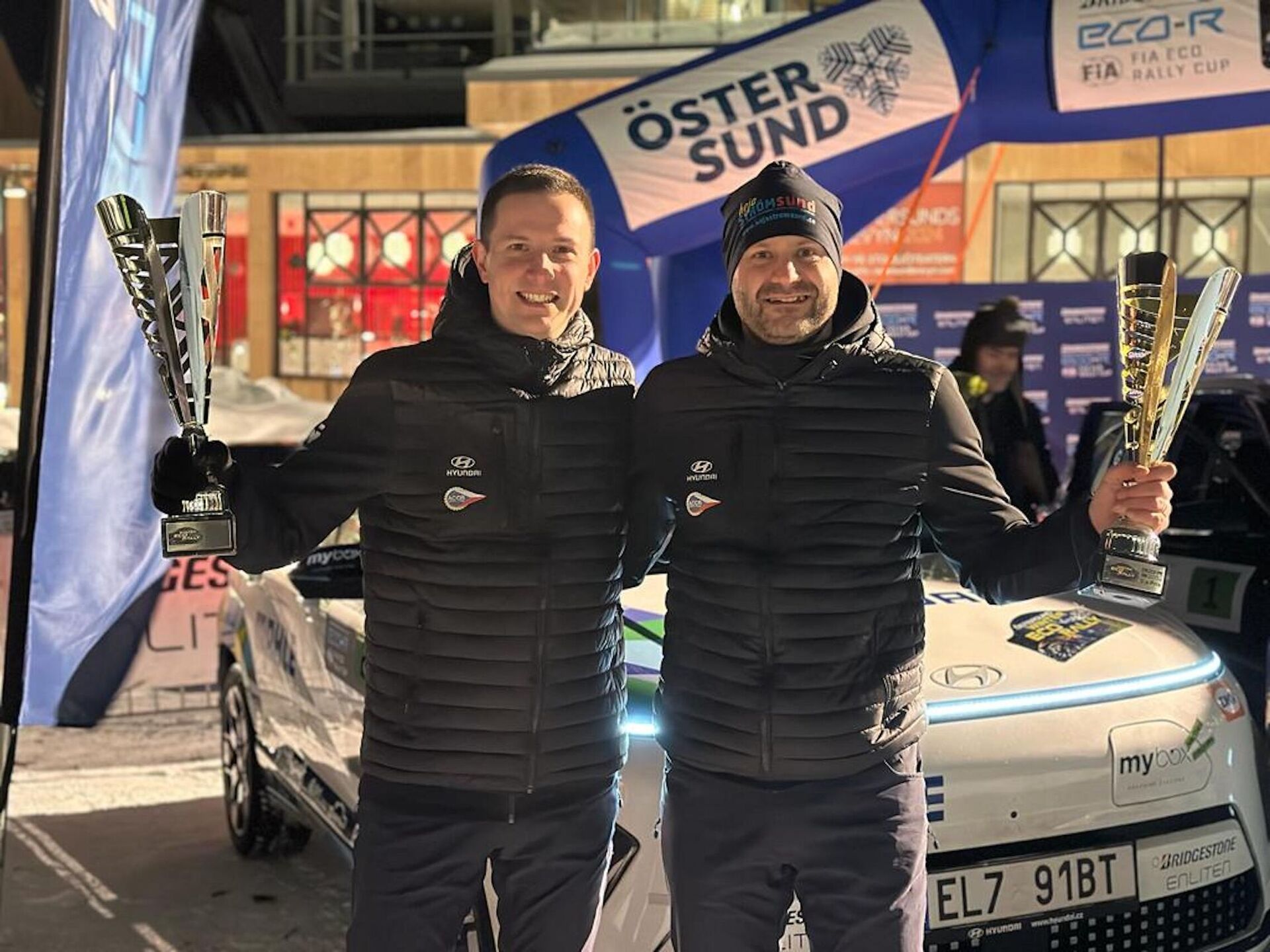 Hyundai Kona Electric na Östersund Winter Eco Rally
