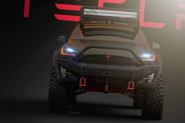 Podívejte se na nejbrutálnější Teslu Model X. Bude jezdit Dakar?