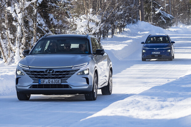 Hyundai vyhnal Nexo i Konu EV na mráz. Testoval je nedaleko polárního kruhu