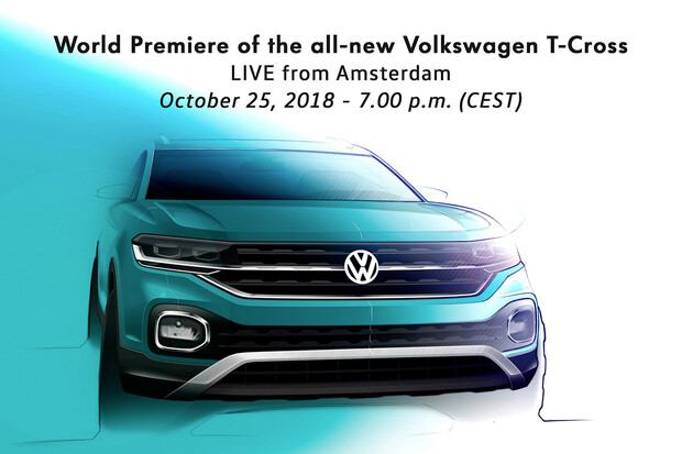 Volkswagen T-Cross se představí už dnes od 19 hodin. Sledujte živý přenos