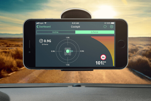 Sygic vám nově zobrazí i boční náklon vašeho auta