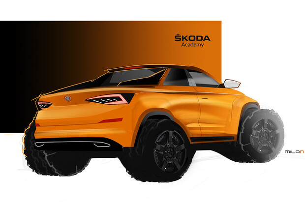 Studenti Škoda Auto přestaví SUV Kodiaq na dvoudveřový pick-up