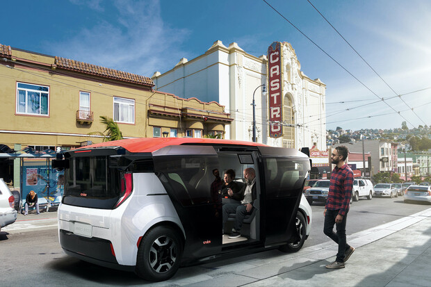 Generals Motors ukázalo elektrické autonomní auto pro sdílené jízdy