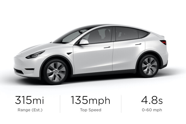 Tesla Model Y má dojezd přes 500 kilometrů a dorazí už v březnu
