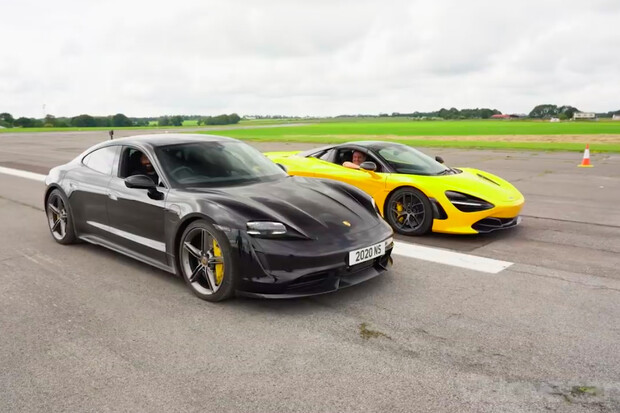 Porsche Taycan proti McLarenu 720S Spider, bude rychlejší start stačit?