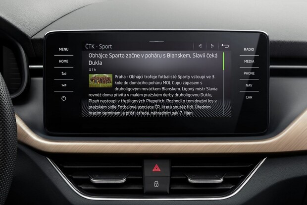 Škoda ve vybraných vozech spouští aplikace infotainmentu