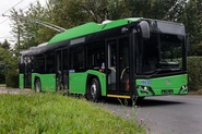 New trolleybuses from the Czech Republic are heading to Romania.  He can tilt to the edge of the sidewalk