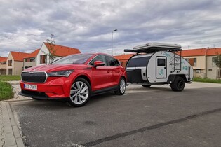 Testujeme karavan od Campiri za elektromobilem Škoda Enyaq iV 80x