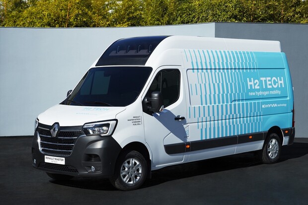 Vodíková dodávka Thein Industry se ukázala při otevření vodíkové stanice v Praze