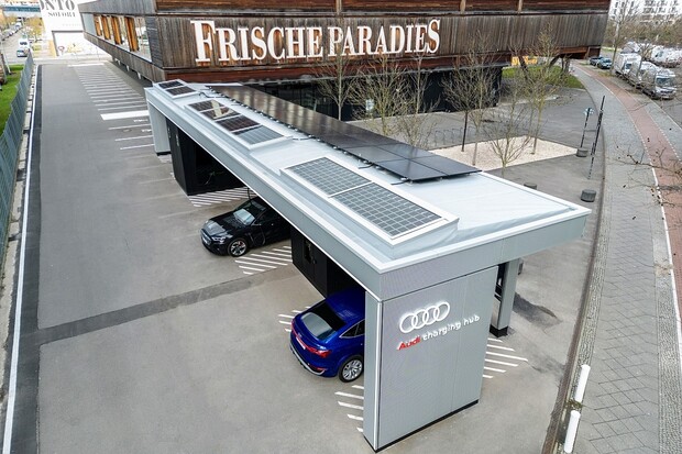 Audi otevírá třetí charging hub, přímo v německé metropoli