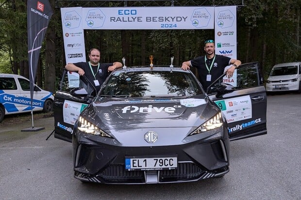 S ostrým elektromobilem MG4 XPower jsme z Eco Rally Beskydy přivezli 2. místo