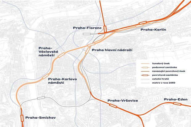 Pod Prahou vyrostou dva nové, dlouhé tunely. A nebude to metro
