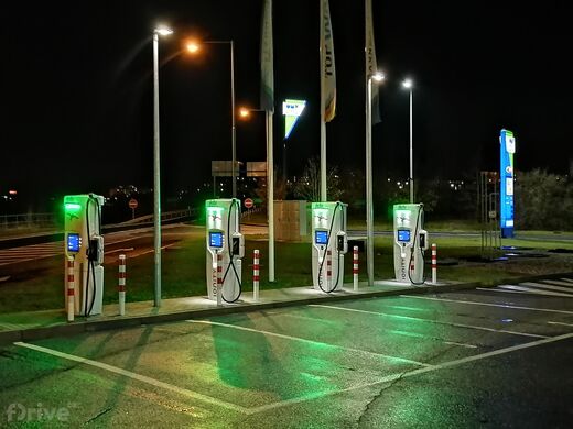 IONITY, Beroun, dálnice D5, 18. km směr Praha, ČS OMV