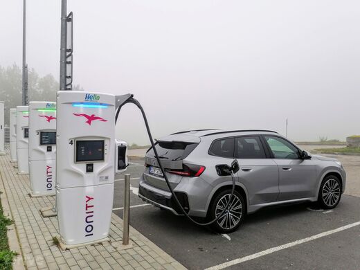 Ionity (CZ), dálnice D1, km 109. směr Brno, odpočívka Pávov, čerpací stanice OMV