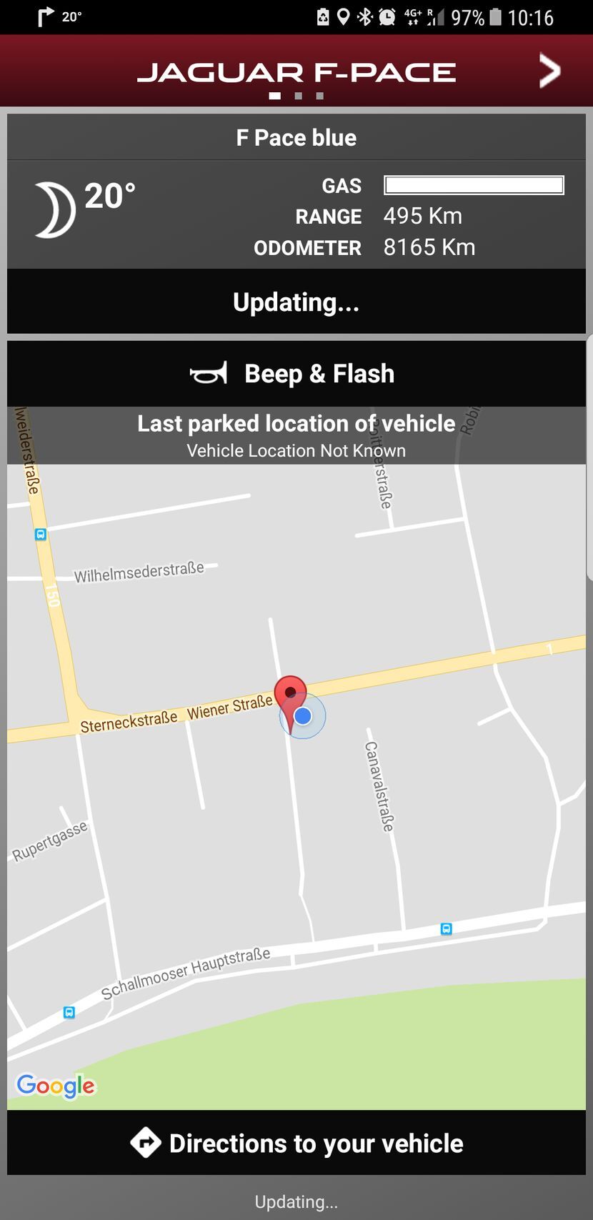 Jaguar F-PACE aplikace