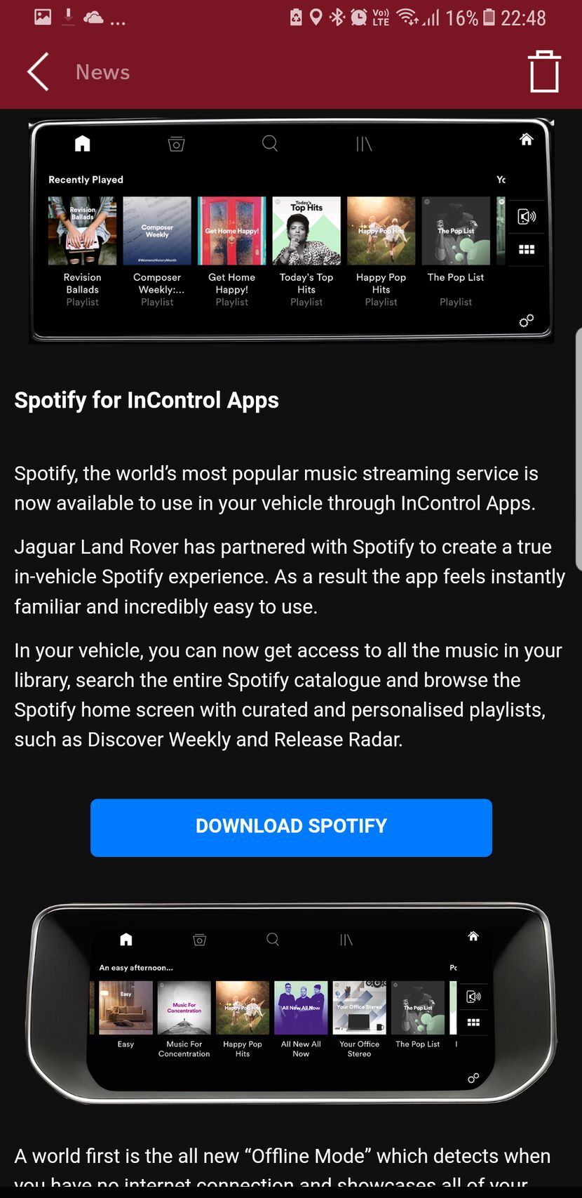 Jaguar F-PACE aplikace