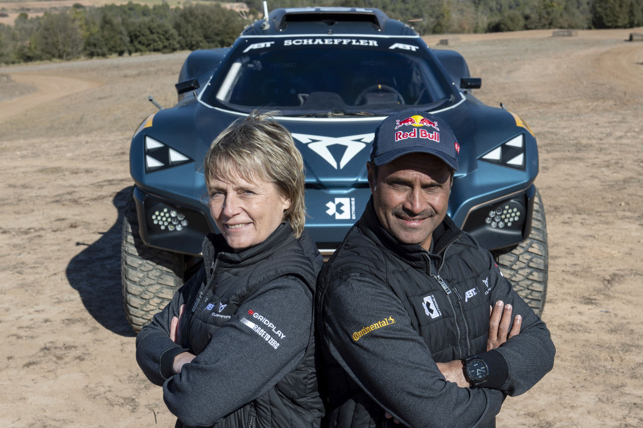 Jutta Kleischmidtová a Nasser Al-Attiyah