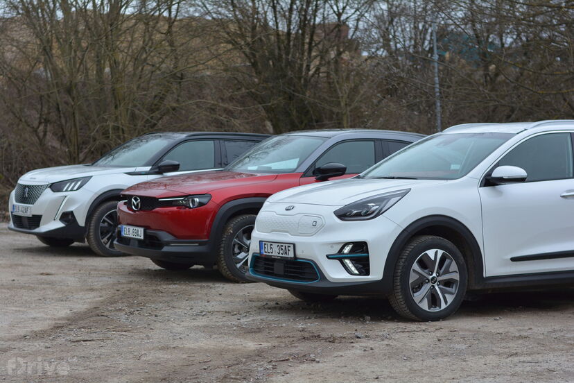 Kia e-Niro, Mazda MX-30 a Peugeot e-2008