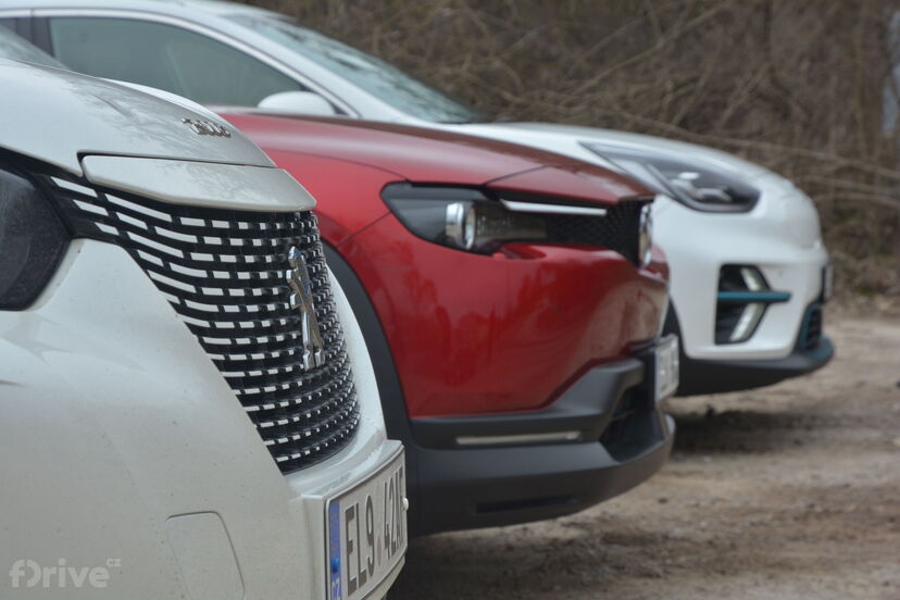 Kia e-Niro, Mazda MX-30 a Peugeot e-2008