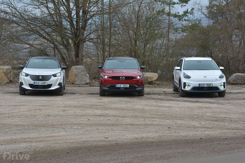 Kia e-Niro, Mazda MX-30 a Peugeot e-2008