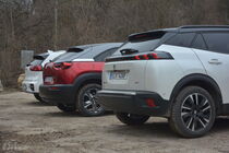 Kia e-Niro, Mazda MX-30 a Peugeot e-2008