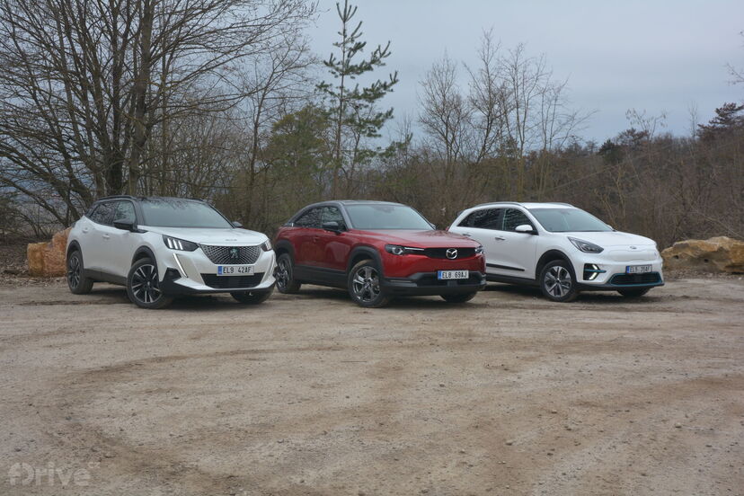 Kia e-Niro, Mazda MX-30 a Peugeot e-2008