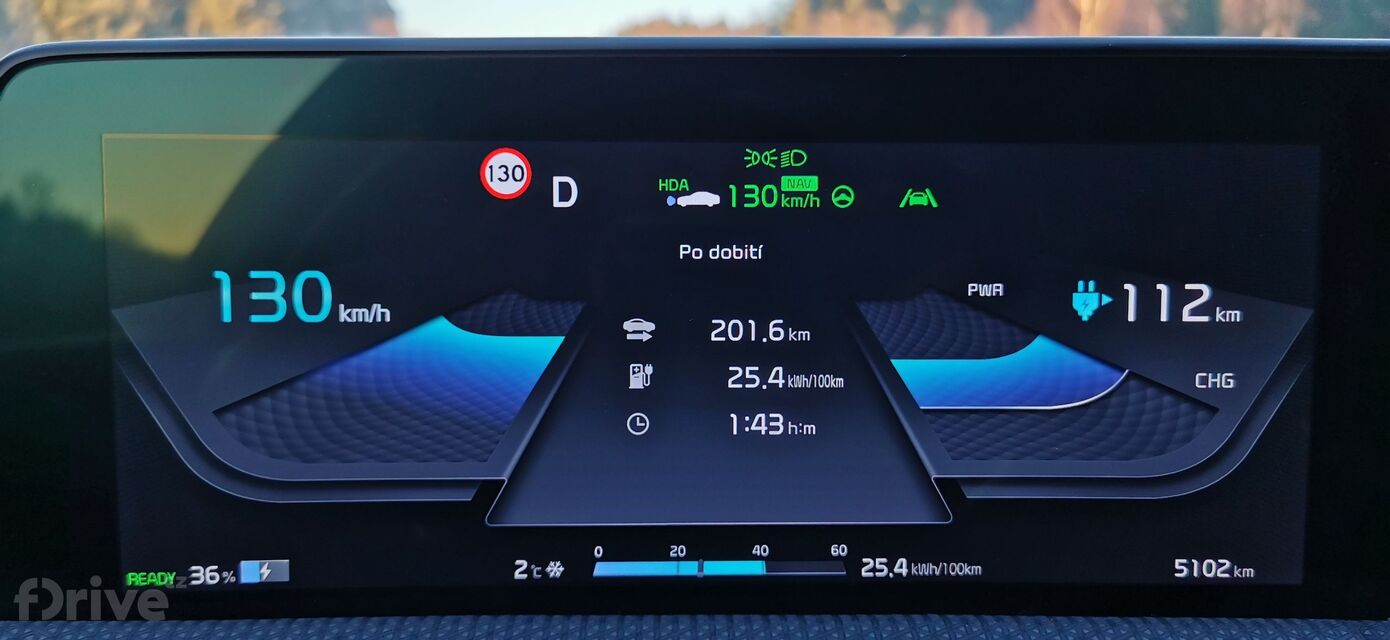 Kia EV6 Earth Long Range - test dálničního dojezdu