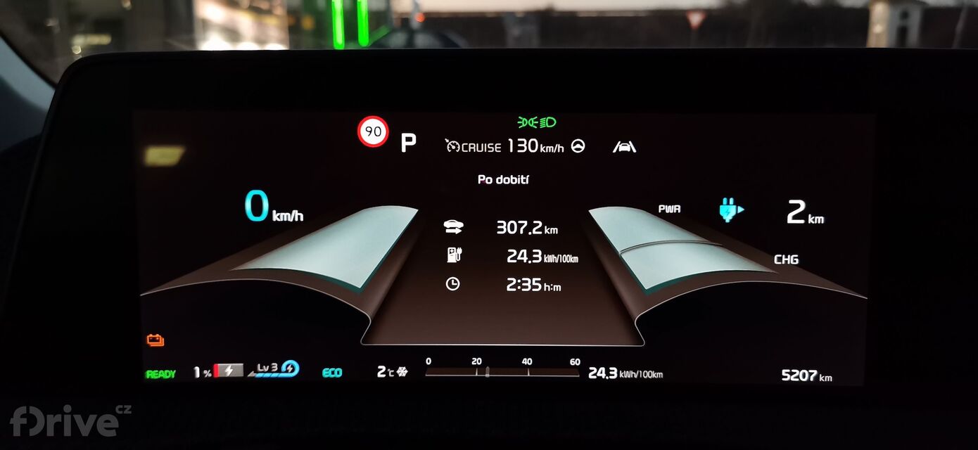 Kia EV6 Earth Long Range - test dálničního dojezdu