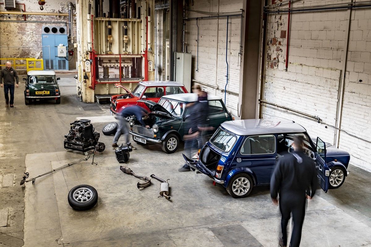 Klasické Mini předělané na elektromobil