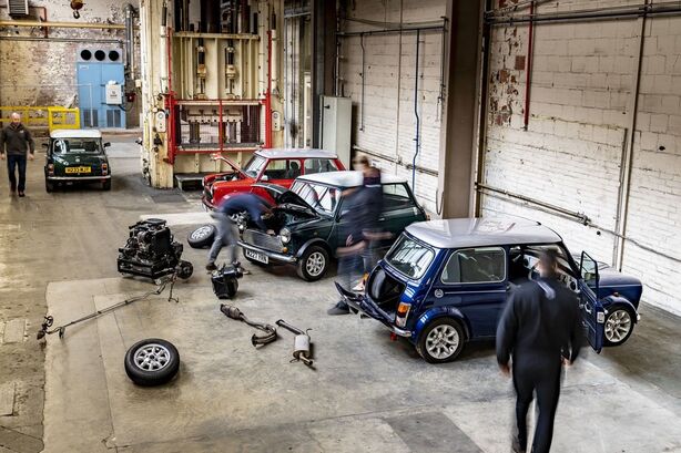 Klasické Mini předělané na elektromobil