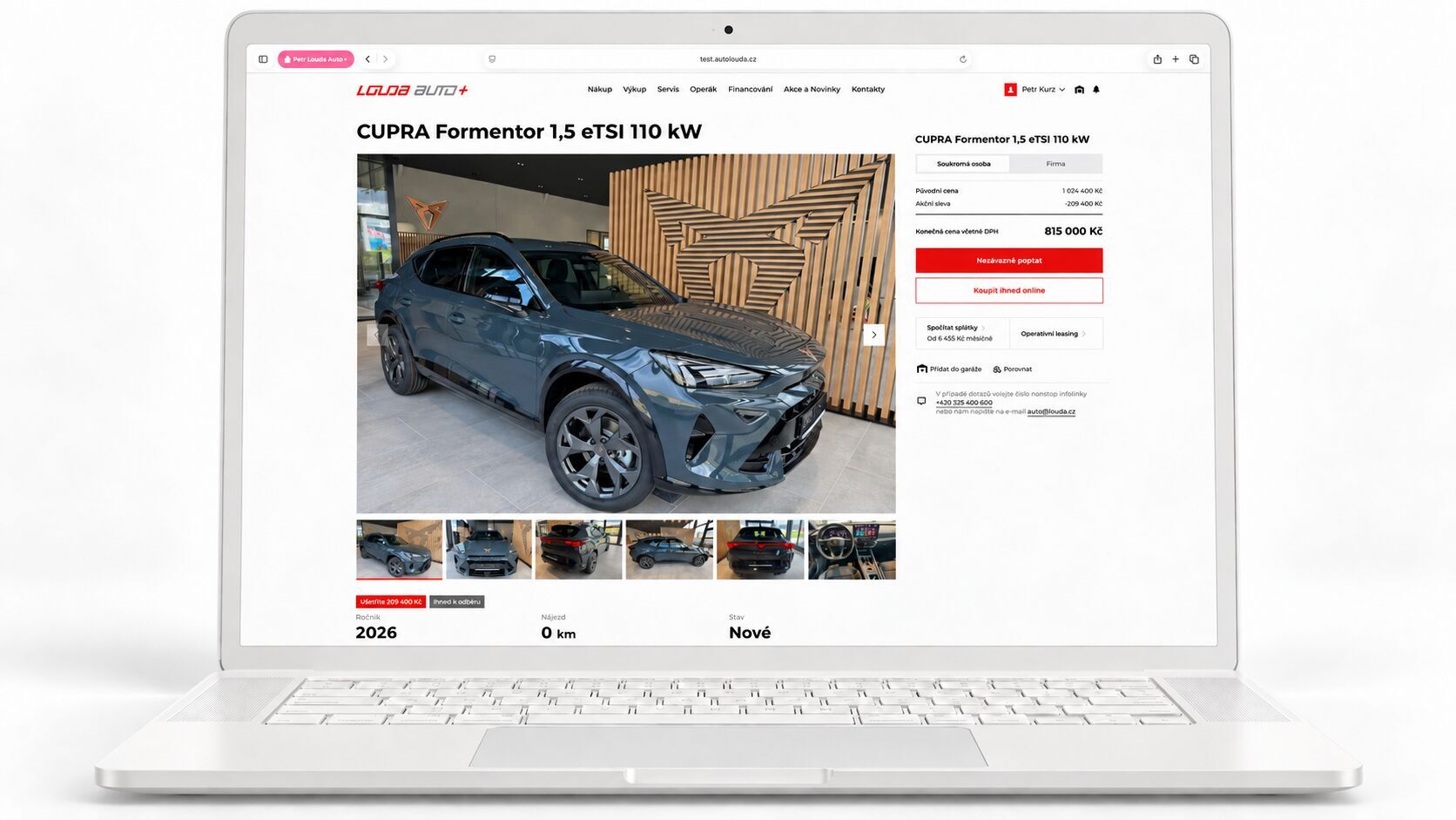 Louda Auto on-line nákup