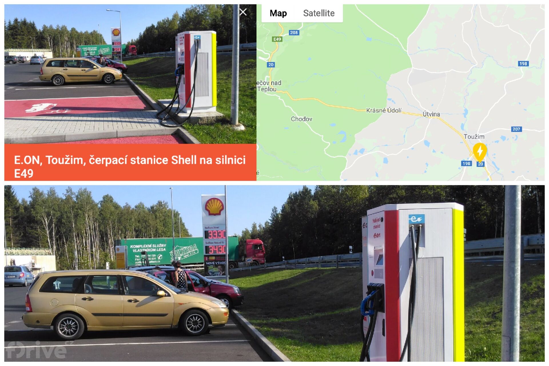 Mapa nabíjecích stanic