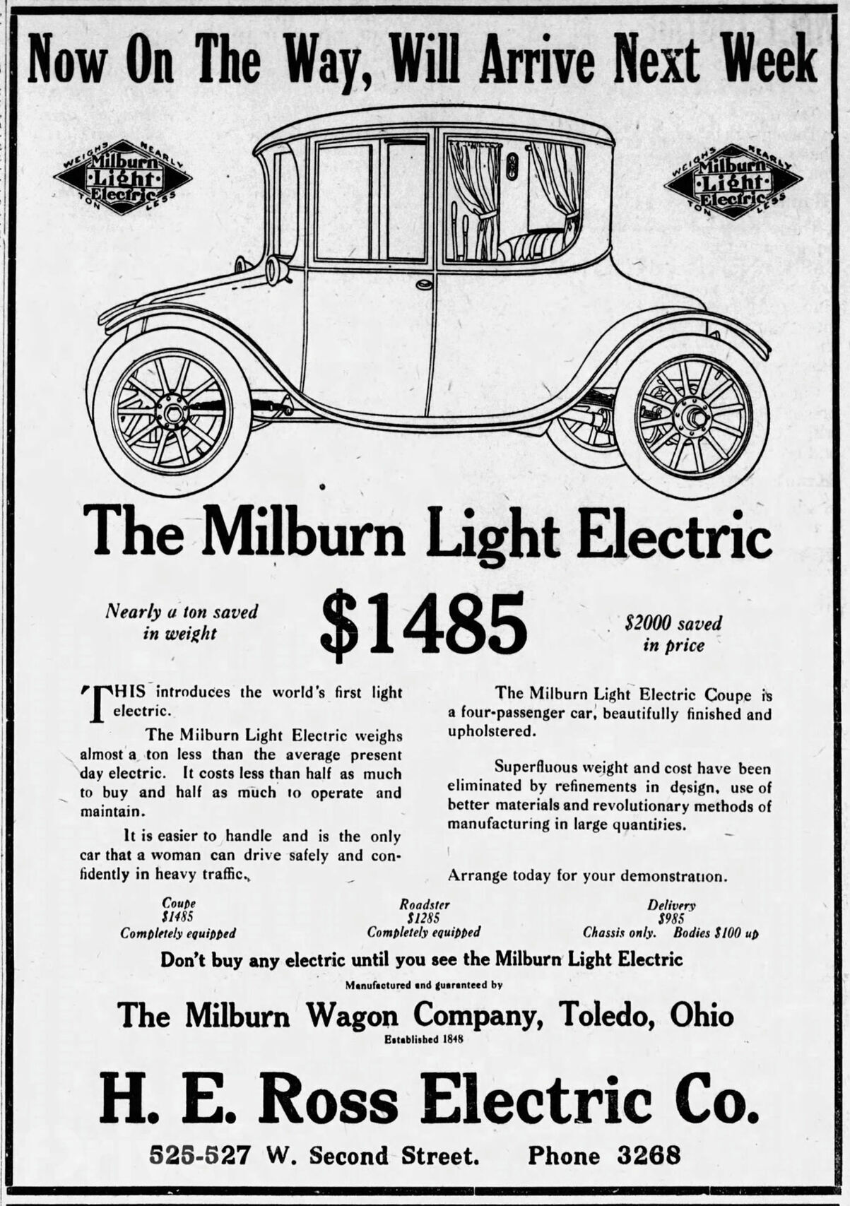 Milburn Light Electric Coupé