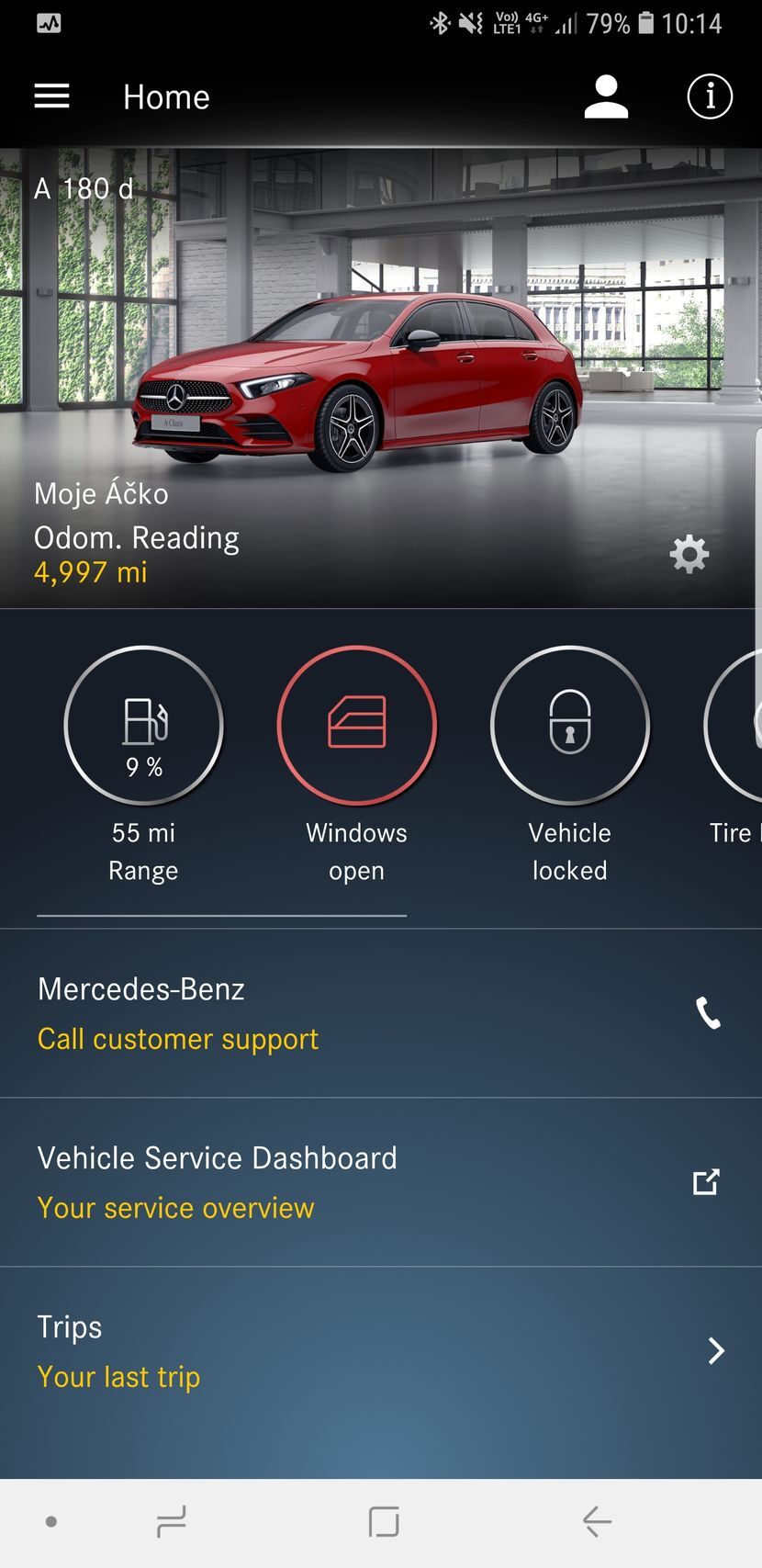 Mobilní aplikace MercedesMe