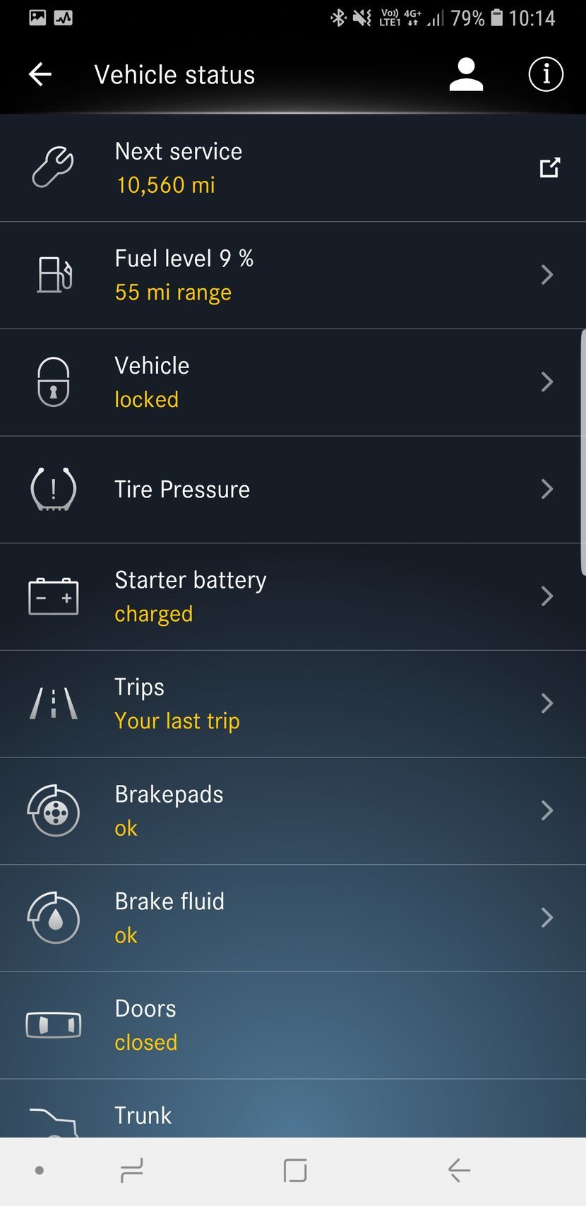 Mobilní aplikace MercedesMe