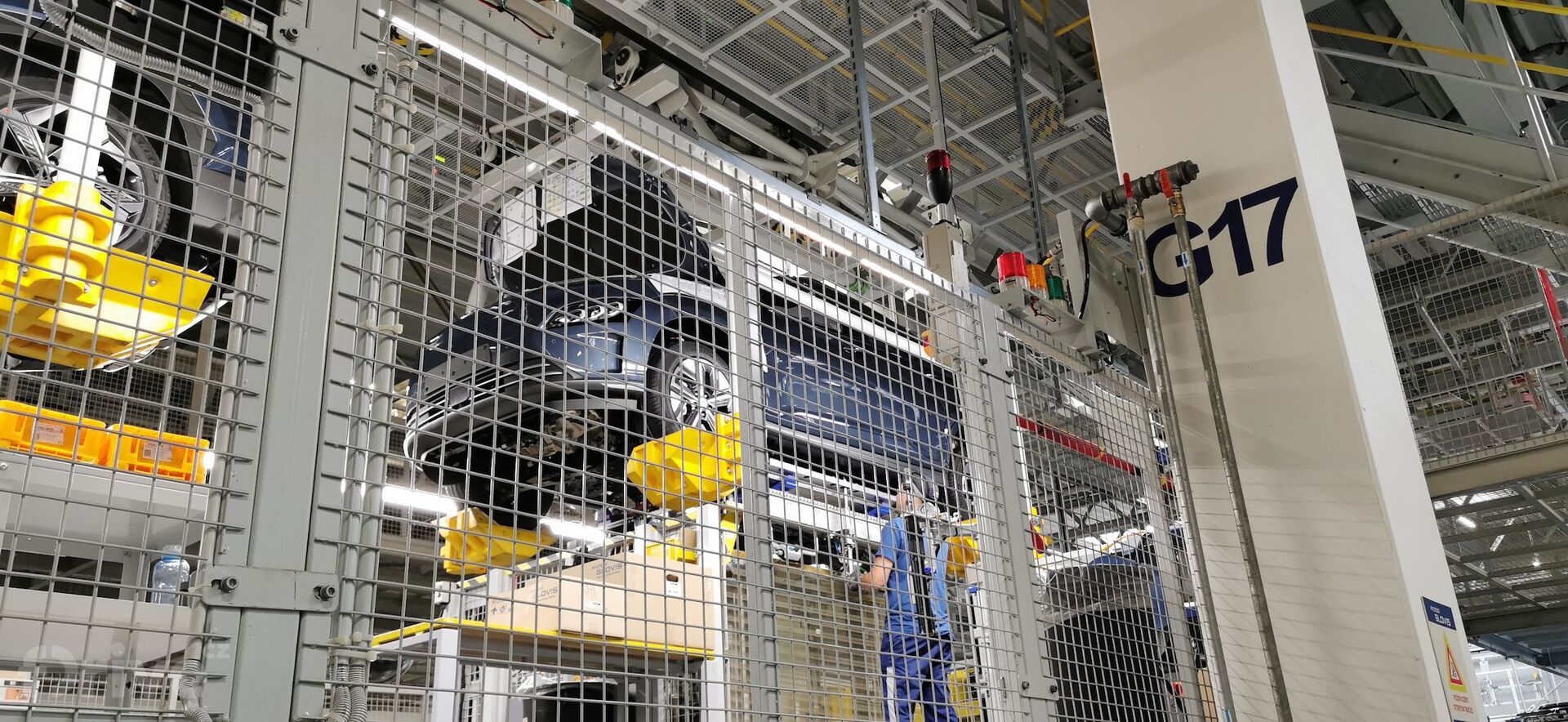 Montáž baterie v továrně Hyundai v Nošovicích