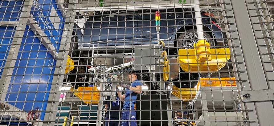 Montáž baterie v továrně Hyundai v Nošovicích