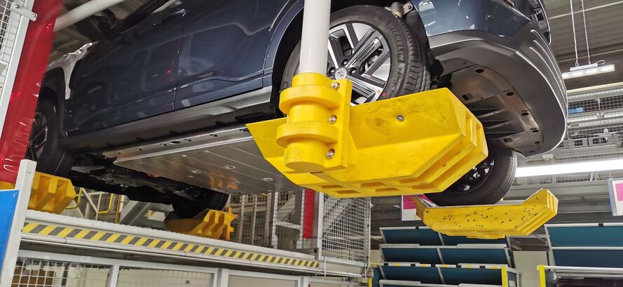 Montáž baterie v továrně Hyundai v Nošovicích