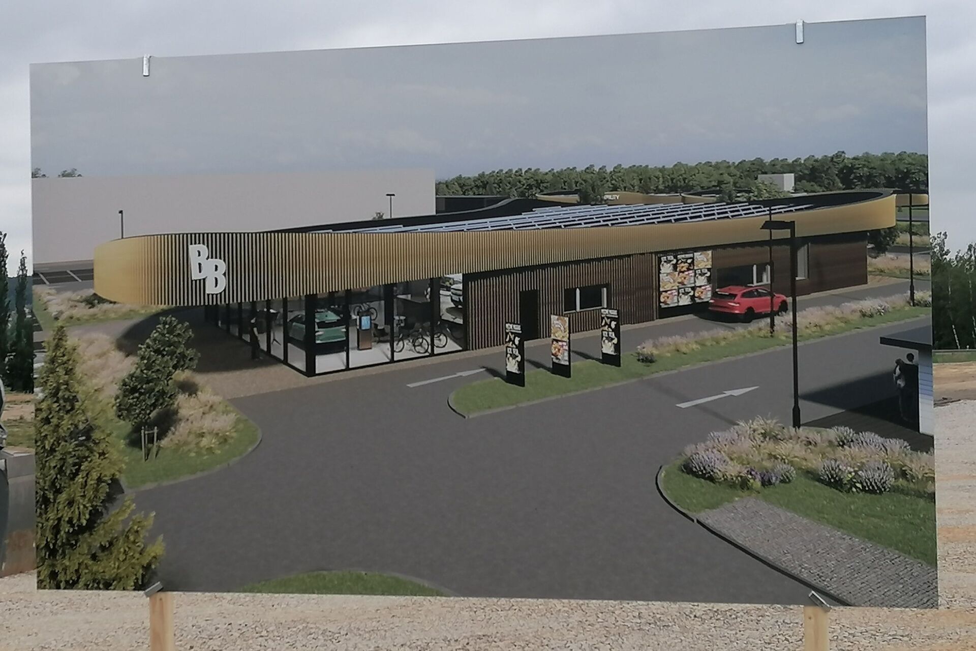 Nabíjecí hub Planá u Českých Budějovic - vizualizace