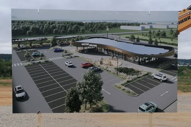 Nabíjecí hub Planá u Českých Budějovic - vizualizace