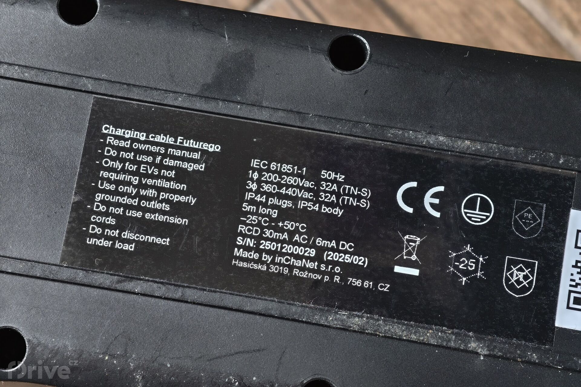 Nabíjecí kabel ČEZ futurego