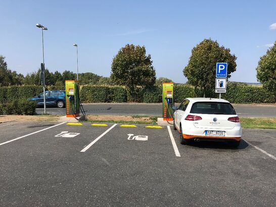 Nabíjecí stanice ČEZ dálnice D1