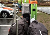 Nabíjecí stanice ČEZ u OC Olympia Teplice