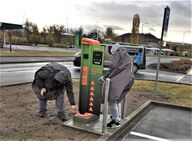 Nabíjecí stanice ČEZ u OC Olympia Teplice